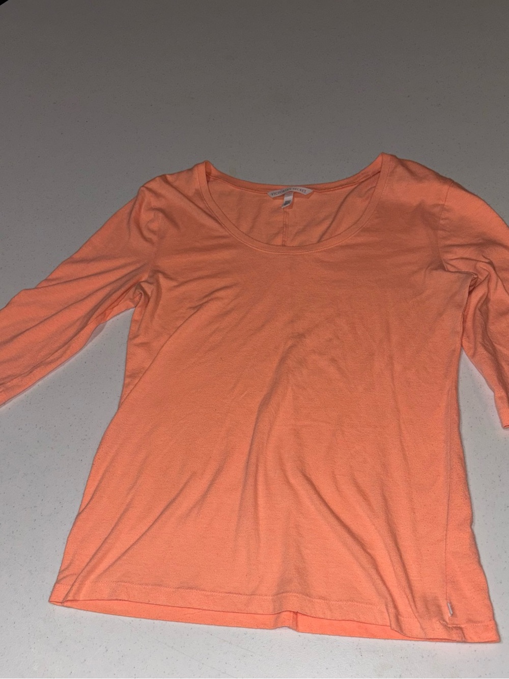 Victoria's Secret Peach Scoop Neck Long Sleeve Tee